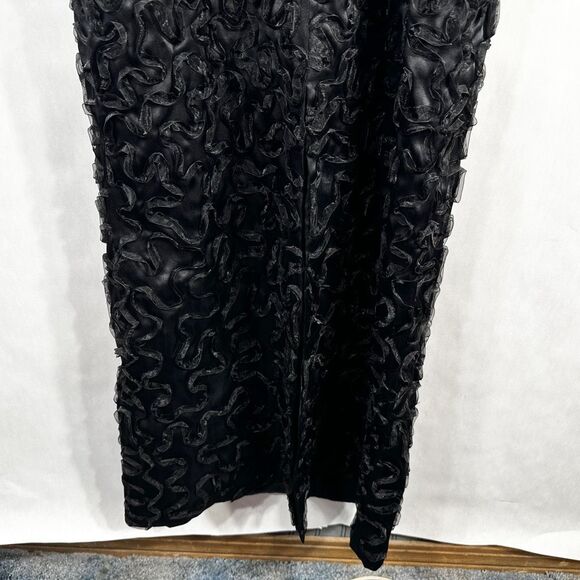 Vintage Chetta B Size 6 Evening Gown Silk‎ Ruffled Full Length Dress Formal 1459 - Picture 9 of 13